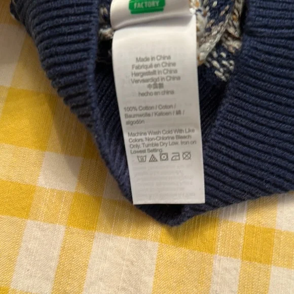 Crewcuts Navy Fair-isle Sweater size 6-7 - Picture 5 of 6
